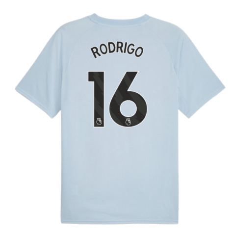 2023-2024 Man City Prematch SS Jersey (Silver Sky) - Kids (RODRIGO 16)