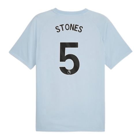 2023-2024 Man City Prematch SS Jersey (Silver Sky) (STONES 5)