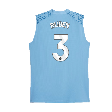 2023-2024 Man City Sleeveless Training Jersey (Light Blue) (RUBEN 3)