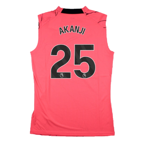 2023-2024 Man City Sleeveless Training Jersey (Sunset Glow) (AKANJI 25)