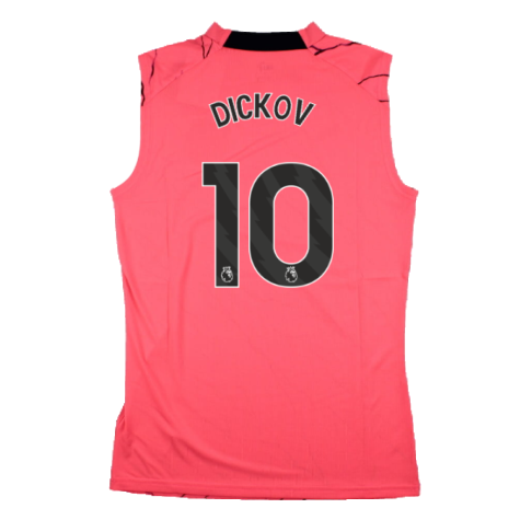 2023-2024 Man City Sleeveless Training Jersey (Sunset Glow) (DICKOV 10)