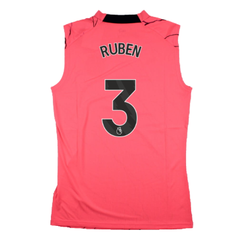 2023-2024 Man City Sleeveless Training Jersey (Sunset Glow) (RUBEN 3)