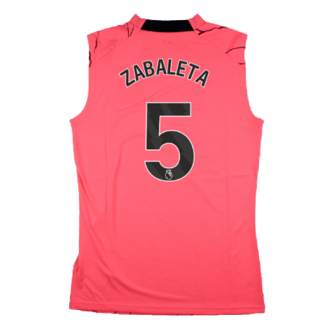 2023-2024 Man City Sleeveless Training Jersey (Sunset Glow) (ZABALETA 5)