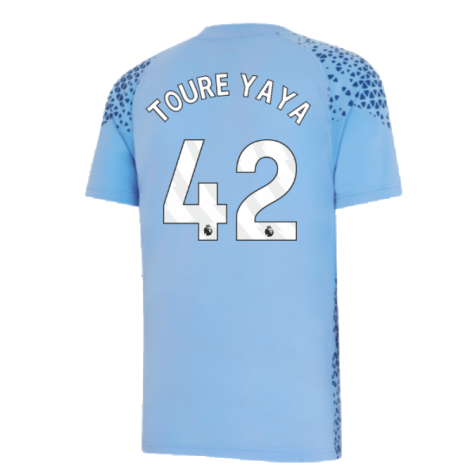 2023-2024 Man City Training Jersey (Light Blue) - Kids (TOURE YAYA 42)