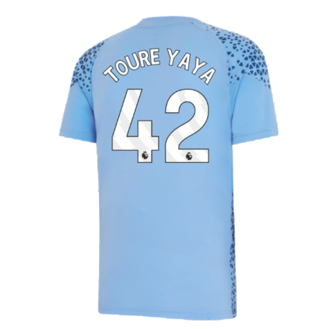 2023-2024 Man City Training Jersey (Light Blue) (TOURE YAYA 42)