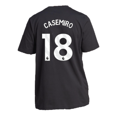 2023-2024 Man Utd DNA Graphic Tee (Black) (Casemiro 18)