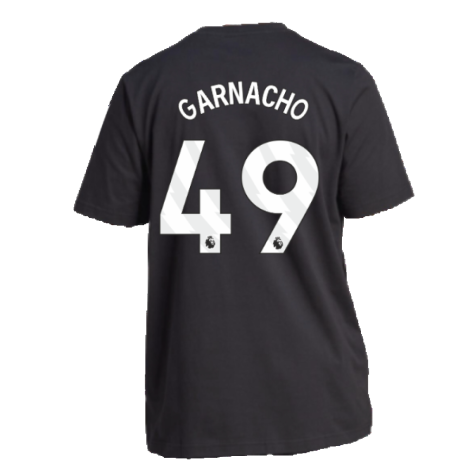 2023-2024 Man Utd DNA Graphic Tee (Black) (Garnacho 17)