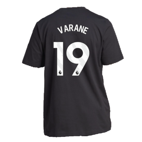 2023-2024 Man Utd DNA Graphic Tee (Black) (Varane 19)