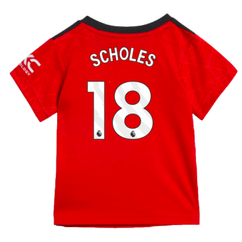 2023-2024 Man Utd Home Baby Kit (Scholes 18)