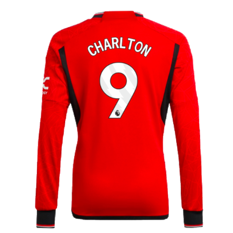 2023-2024 Man Utd Home Long Sleeve Shirt (Kids) (Charlton 9)