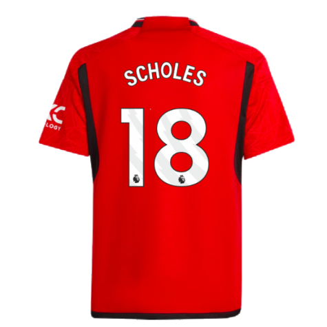 2023-2024 Man Utd Home Shirt (Kids) (Scholes 18)