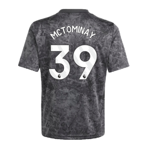 2023-2024 Man Utd Pre-Match Shirt (Black) - Kids (McTominay 39)