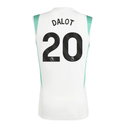 2023-2024 Man Utd Sleeveless Jersey (White) (Dalot 20)