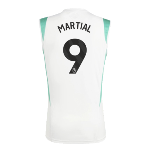 2023-2024 Man Utd Sleeveless Jersey (White) (Martial 9)