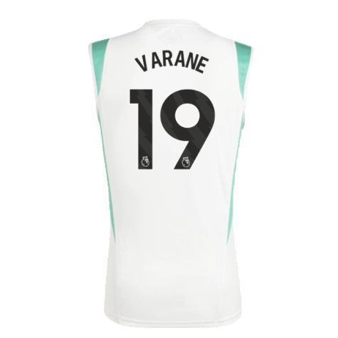 2023-2024 Man Utd Sleeveless Jersey (White) (Varane 19)