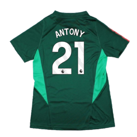 2023-2024 Man Utd Training Shirt (Green) - Ladies (Antony 21)