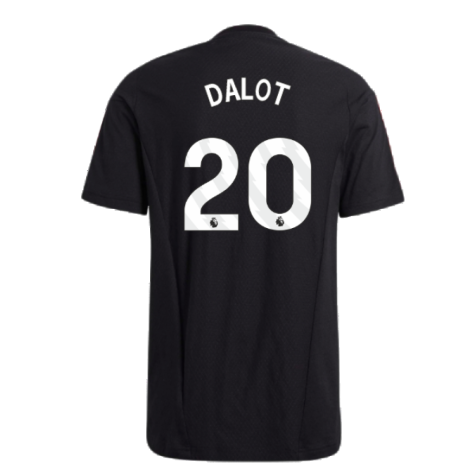 2023-2024 Man Utd Training Tee (Black) (Dalot 20)