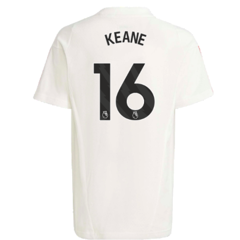 2023-2024 Man Utd Training Tee (White) - Kids (Keane 16)