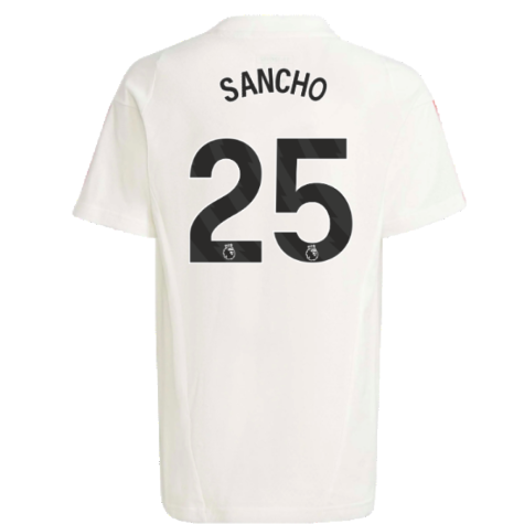 2023-2024 Man Utd Training Tee (White) - Kids (Sancho 25)