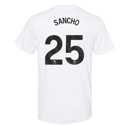 2023-2024 Man Utd Training Tee (White) (Sancho 25)