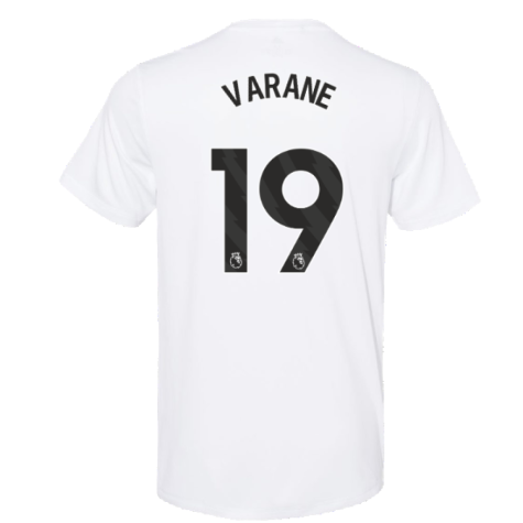 2023-2024 Man Utd Training Tee (White) (Varane 19)