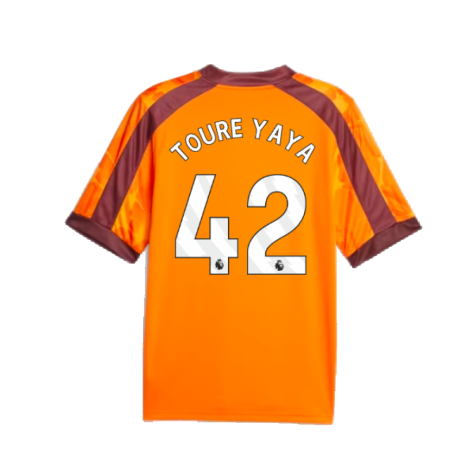 2023-2024 Manchester City eSports Jersey (Orange) (TOURE YAYA 42)