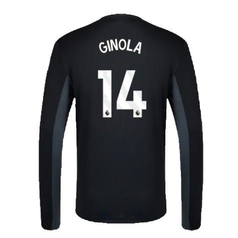 2023-2024 Newcastle Coaches Training Long Sleeve Tee (Black) (Ginola 14)