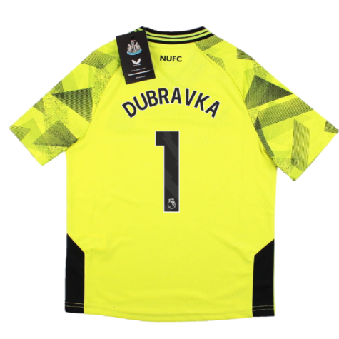 2023-2024 Newcastle Home Goalkeeper Shirt (Yellow) - Kids (DUBRAVKA 1)