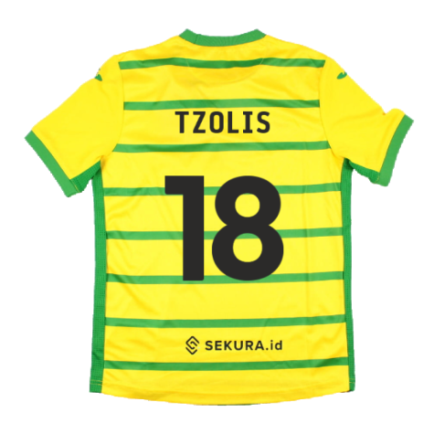 2023-2024 Norwich City Home Shirt (Kids) (Tzolis 18)