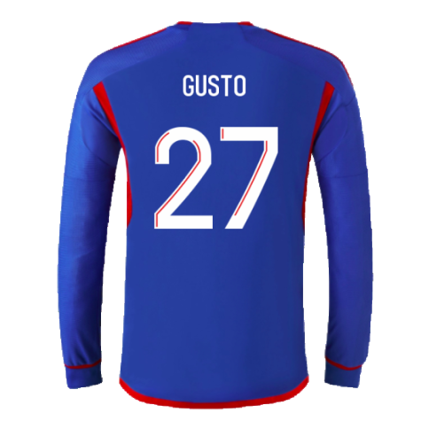 2023-2024 Olympique Lyon Long Sleeve Away Shirt (Gusto 27)