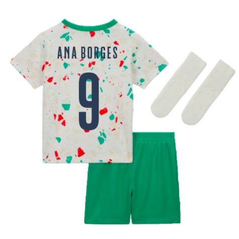 2023-2024 Portugal Away Infants Baby Kit (Ana Borges 9)