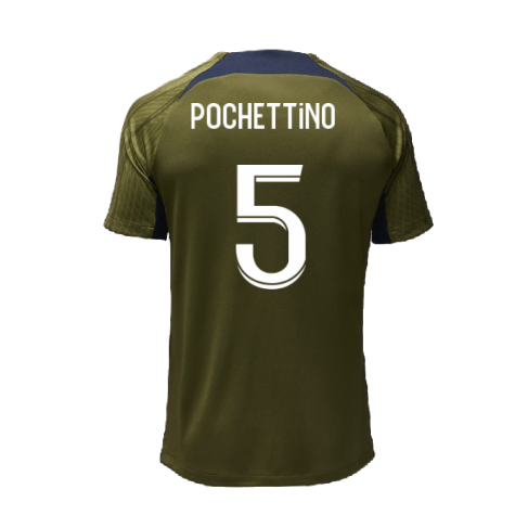 2023-2024 PSG Dri-Fit Strike Fourth Training Shirt (Green Hemp) (Pochettino 5)