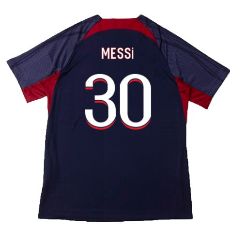 2023-2024 PSG Dri-Fit Strike Training Shirt (Navy) (Messi 30)