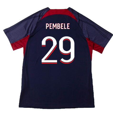 2023-2024 PSG Dri-Fit Strike Training Shirt (Navy) (Pembele 29)