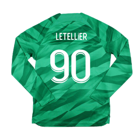 2023-2024 PSG Goalkeeper Long Sleeve Shirt (Green) (LETELLIER 90)