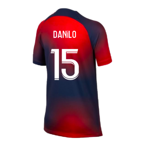 2023-2024 PSG Pre-Match Shirt (Midnight Navy) - Kids (Danilo 15)