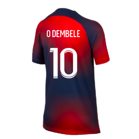 2023-2024 PSG Pre-Match Shirt (Midnight Navy) - Kids (O Dembele 10)