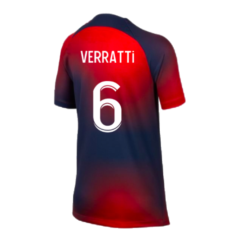 2023-2024 PSG Pre-Match Shirt (Midnight Navy) - Kids (Verratti 6)