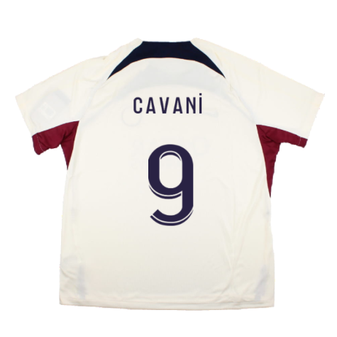 2023-2024 PSG Strike Dri-Fit Training Shirt (Cream) (Cavani 9)