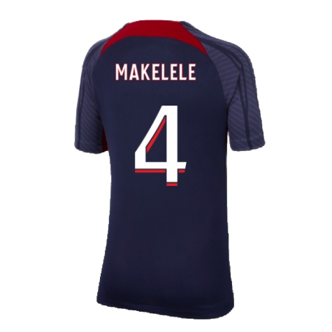 2023-2024 PSG Strike Dri-Fit Training Shirt (Navy) - Kids (Makelele 4)