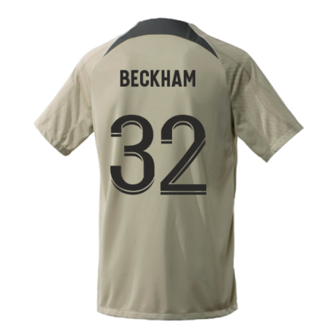 2023-2024 PSG Training Shirt (Stone) (Beckham 32)