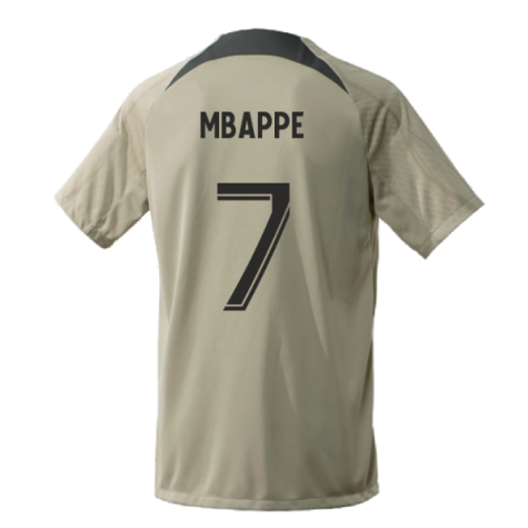 2023-2024 PSG Training Shirt (Stone) (Mbappe 7)