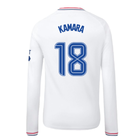 2023-2024 Rangers Away Long Sleeve Shirt (Kids) (Kamara 18)