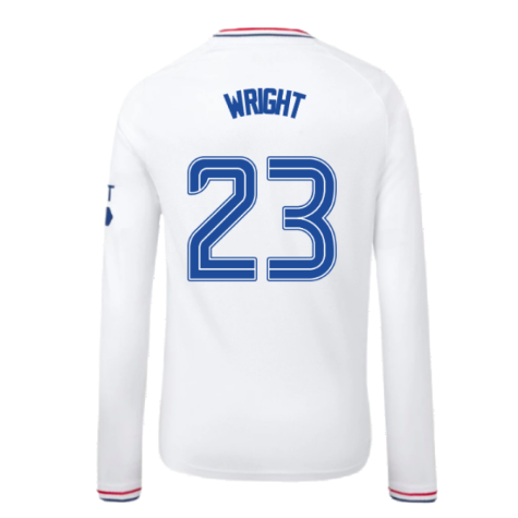 2023-2024 Rangers Away Long Sleeve Shirt (Kids) (Wright 23)