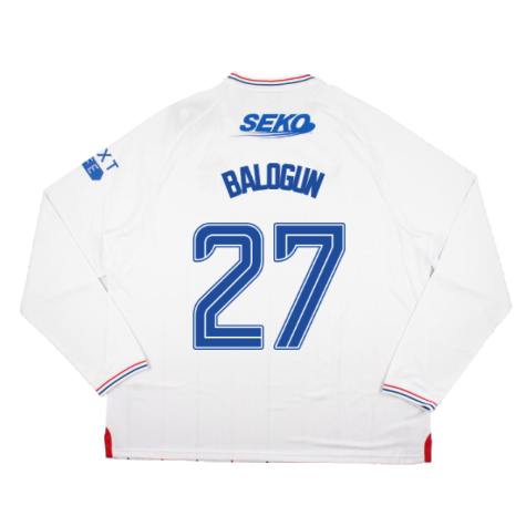 2023-2024 Rangers Long Sleeve Away Shirt (Balogun 27)