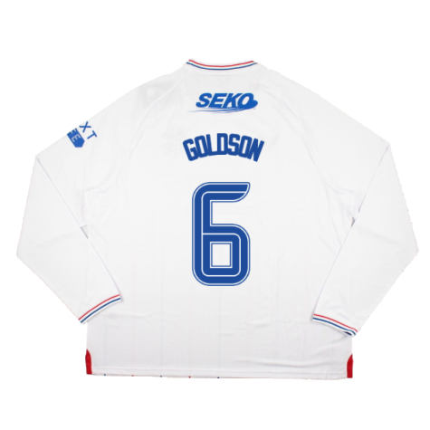 2023-2024 Rangers Long Sleeve Away Shirt (Goldson 6)