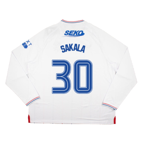 2023-2024 Rangers Long Sleeve Away Shirt (Sakala 30)