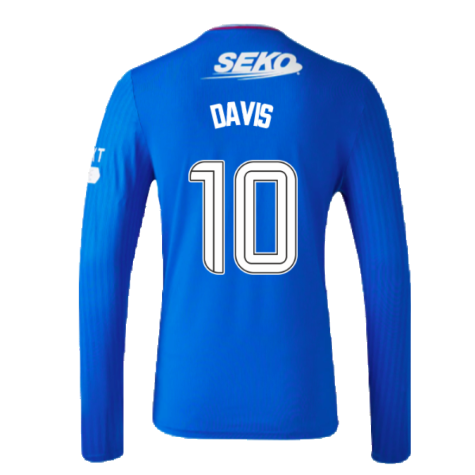 2023-2024 Rangers Long Sleeve Home Shirt (Davis 10)