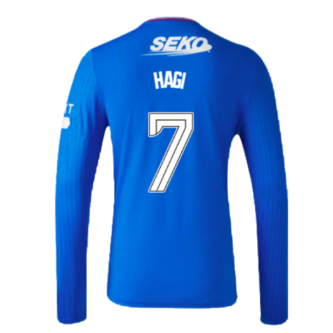 2023-2024 Rangers Long Sleeve Home Shirt (Hagi 7)