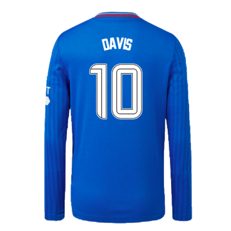 2023-2024 Rangers Long Sleeve Home Shirt (Kids) (Davis 10)